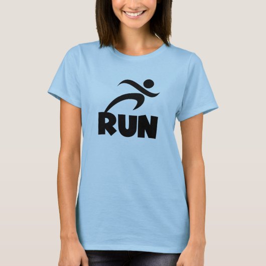 RUN Black T-Shirt (Vorderseite)