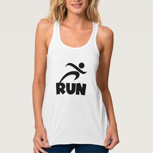 RUN Black Tank Top (Vorderseite)