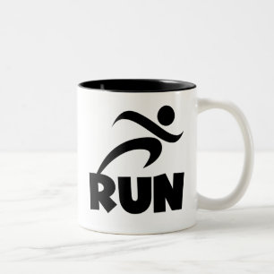 RUN Black Zweifarbige Tasse