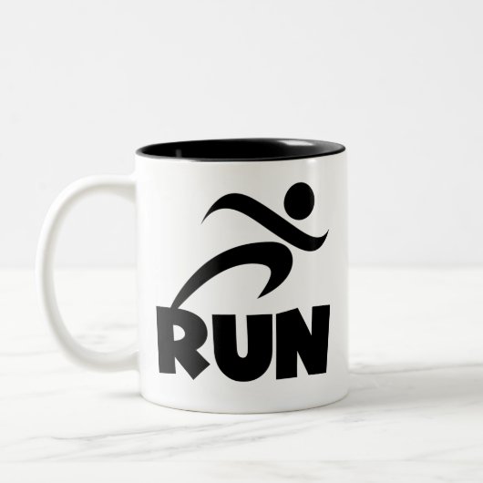 RUN Black Zweifarbige Tasse (Links)