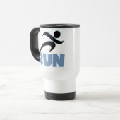 RUN Blue Reisebecher (Vorderseite Links)