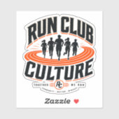 Run Club Running Team Track Aufkleber (Blatt)