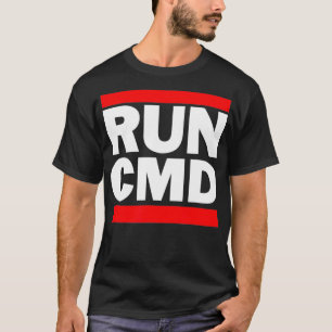 Run CMD Funny Command Prompt Computer Programmer T-Shirt