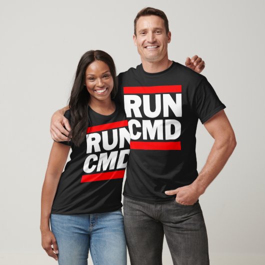 Run-CMD Funny Command Prompt Computer-Programmiere T-Shirt (Unisex)