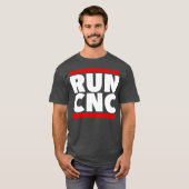 RUN CNC Shirt Funny Machinist Ingenieur Gcode tee (Vorne ganz)