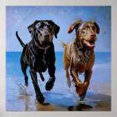 "Run free, run Together" Beachside Best Buddies Poster (Vorne)