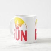 Run Funny Running Girls Runner Girl Athletics Endu Kaffeetasse (Vorderseite Links)