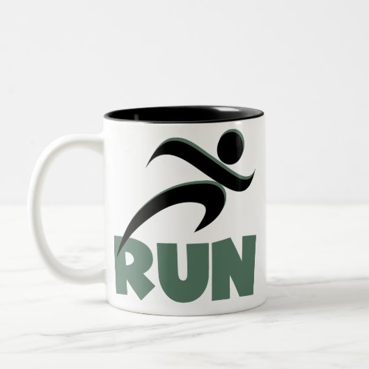 RUN Green Zweifarbige Tasse (Links)