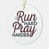 Run Hard Pray Harning Runner Christlich Keramik Ornament (Links)