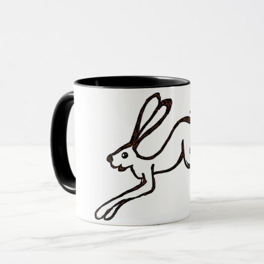 Run-Hase Tasse (Vorderseite Links)