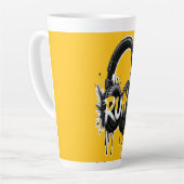 RUN Headphones Street Art Sticker Milchtasse (Linke Ecke)