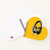 RUN Headphones Street Art Sticker Notizblock (Innenseite)