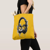 RUN Headphones Street Art Sticker Tasche (Von Nahem)
