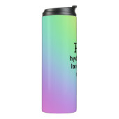 RUN, Hydrat, Essen, Liebe... Thermosbecher (Nach links gedreht)