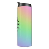 RUN, Hydrat, Essen, Liebe... Thermosbecher (Nach rechts gedreht)