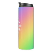 RUN, Hydrat, Essen, Liebe... Thermosbecher (Nach rechts gedreht)