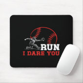Run I Dare You Funny Baseball Catcher Baseball Pla Mousepad (Mit Mouse)
