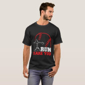 Run I Dare You Funny Baseball Catcher Baseball Pla T-Shirt (Vorne ganz)