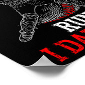 Run I Dare You Funny Baseball Catcher Graphic Play Poster (Ecke)