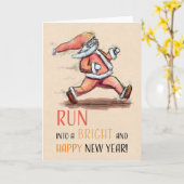 Run into a new year! karte (Gelbe Blume)