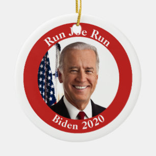 Run Joe Run - Biden 2020 - Ihr Text auf der Rückse Keramikornament