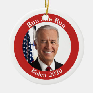 Run Joe Run - Biden 2020 - Ihr Text auf der Rückse Keramikornament