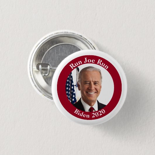 Run Joe Run - Joe Biden - 2020 Button (Vorne & Hinten)