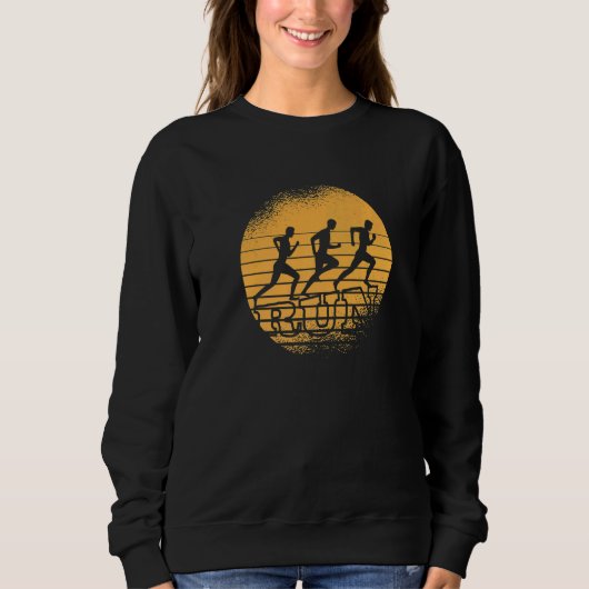 Run jogging Sunset Runner athletes marathon runnin Sweatshirt (Vorderseite)