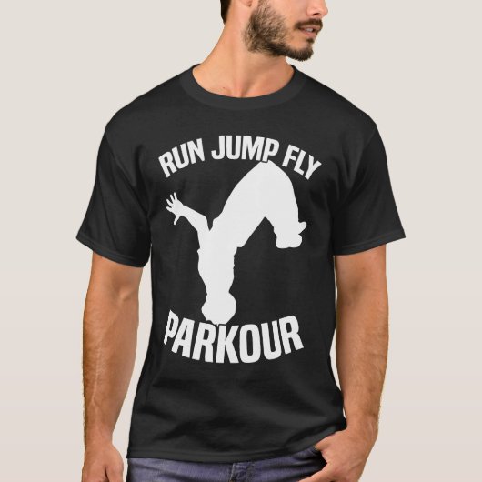 Run Jump Fly Parkour T-Shirt (Vorderseite)