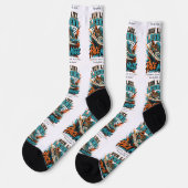 Run Like Legend Pace-Modus Retro-Laufschuh-Art Socken (Linkes Detail)