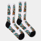 Run Like Legend Pace-Modus Retro-Laufschuh-Art Socken (Rechts)