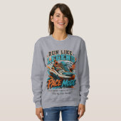 Run Like Legend Pace-Modus Retro-Laufschuh-Art Sweatshirt (Vorne ganz)