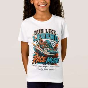 Run Like Legend Pace-Modus Retro-Laufschuh-Art T-Shirt