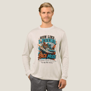 Run Like Legend Pace-Modus Retro-Laufschuh-Art Tri-Blend Shirt