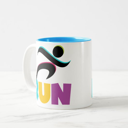 RUN Multi Zweifarbige Tasse (Vorderseite Links)
