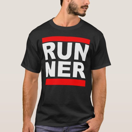 Run Ner Funny Hip Hop Running Satire T-Shirt (Vorderseite)