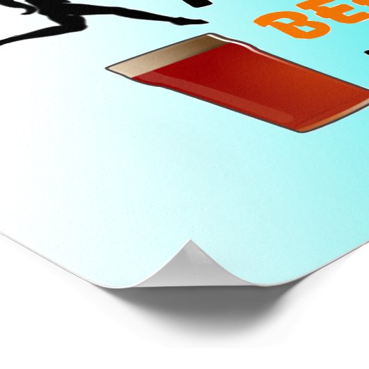 Run Now Beer Später - Funny Running Poster (Ecke)