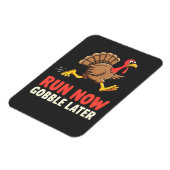 Run Now Gobble Spater Türkei Runner Marathon Magnet (Linke Seite)