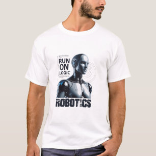 "Run On Logic" Humanoider Roboter T-Shirt Lustig