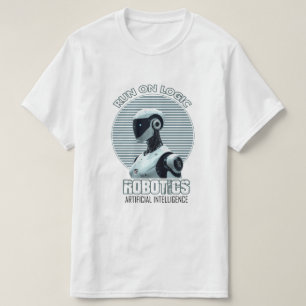 Run On Logic Modernes AI-Humanoid-Roboter-T-Shir T-Shirt