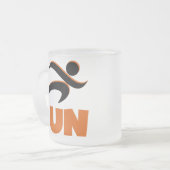 RUN Orange Mattglastasse (Vorderseite Links)