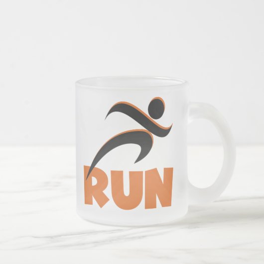 RUN Orange Mattglastasse (Rechts)