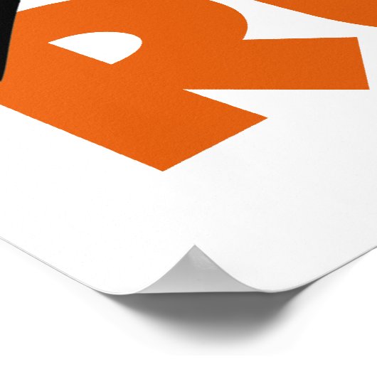 RUN Orange Poster (Ecke)