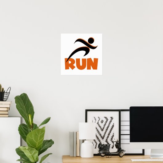 RUN Orange Poster (Heimbüro)