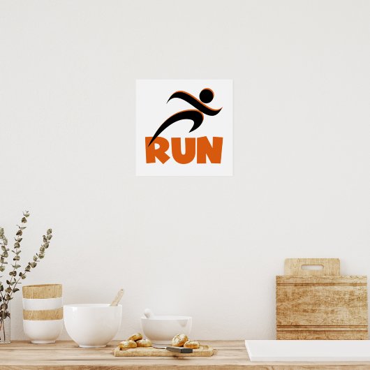 RUN Orange Poster (Küche)
