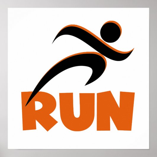 RUN Orange Poster (Vorne)