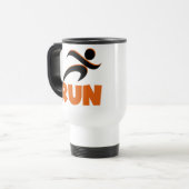 RUN Orange Reisebecher (Vorderseite Links)