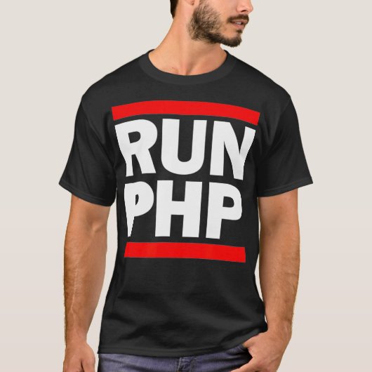 RUN PHP - for Web Developers Comp Sci Hackathon  T-Shirt (Vorderseite)