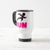 RUN Pink Reisebecher (Vorderseite Links)