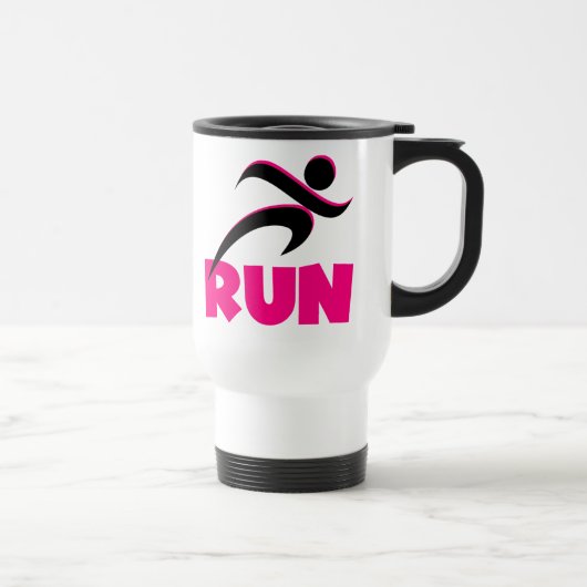 RUN Pink Reisebecher (Rechts)